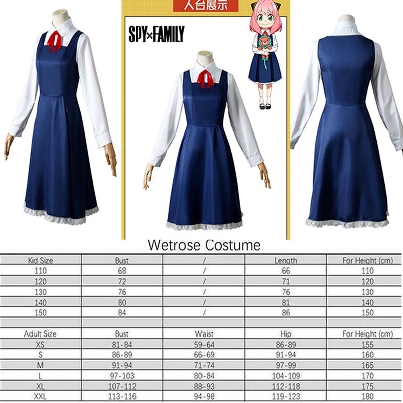 Set trang phục hóa trang nhân vật spy×family Cho Người Lớn Và Trẻ Anya Forger thích hợp cho dịp Halloween 007