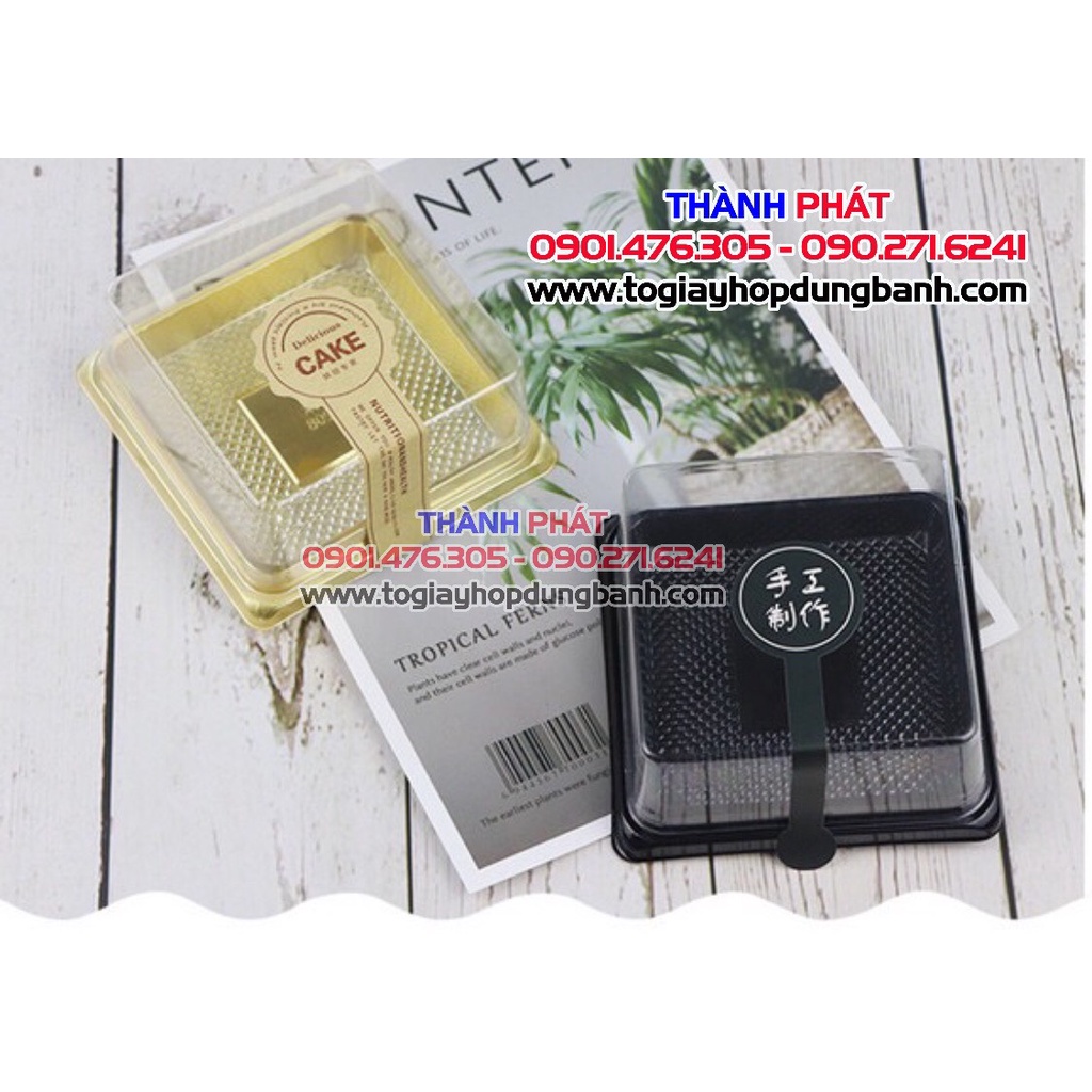 100 Hộp vuông XY80S đựng bánh Trung Thu 100g - 125g cao cấp