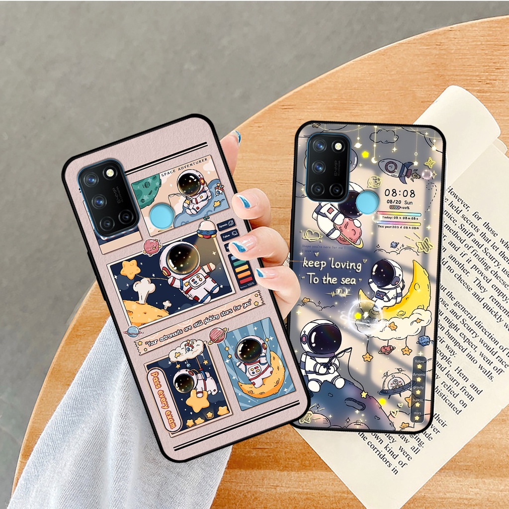 Ốp lưng Realme C17 - Realme 7i hình gấu, vũ trụ ngân hà chibi. ốp chống sốc bền đẹp