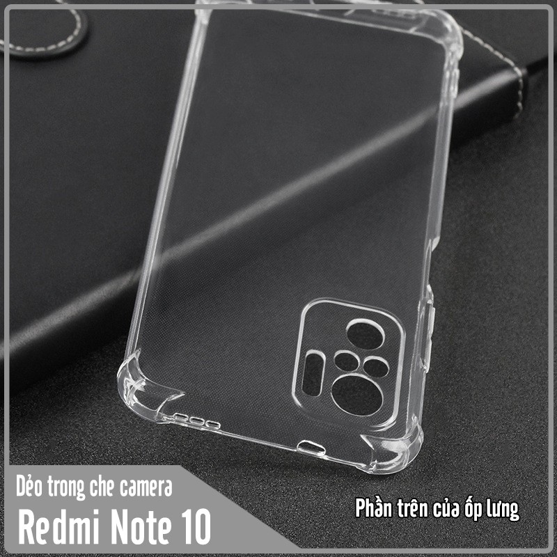 Ốp lưng cho Xiaomi Redmi Note 10 4G - Note 10S TPU Trong Suốt Che Camera