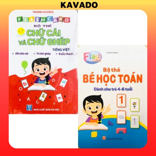 Thẻ học thông minh flashcard chữ cái số cho bé KAVADO TH01