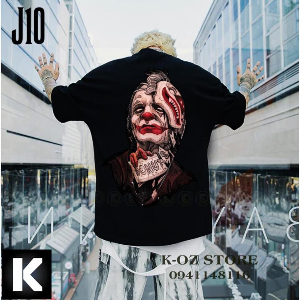 Áo thun J10 JOKER OVERSIZE UNISEX (2 Màu ĐEN-TRẮNG) có bigsize vải cotton cao cấp