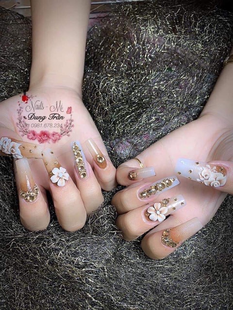 Hoa bột nail - hoa sứ đính móng tay THIÊN DI NAIL