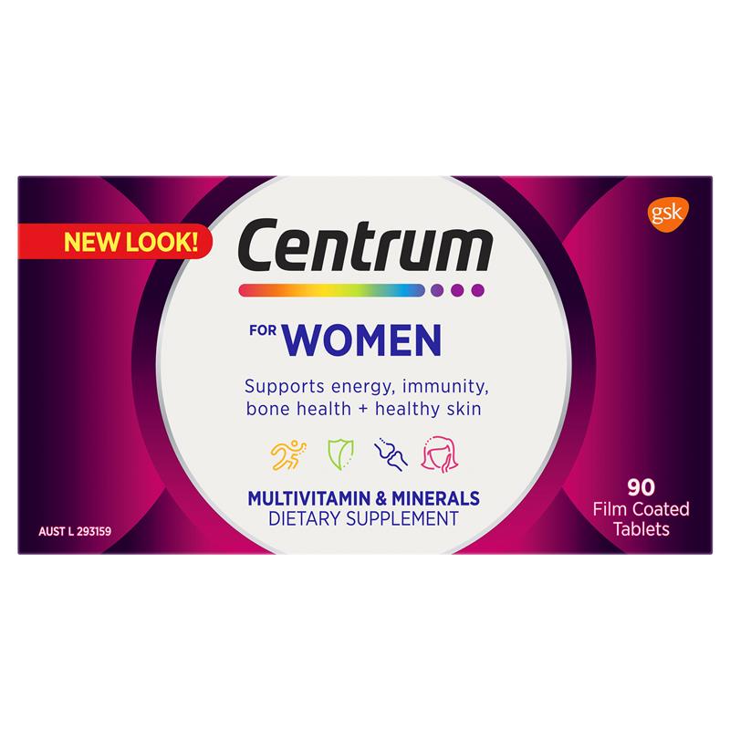 Vitamin tổng hợp dành cho nữ giới Centrum for women 90 viên của Úc