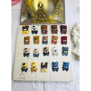 set 5 phụ kiện gấu nơ bột (màu ngẫu nhiên)