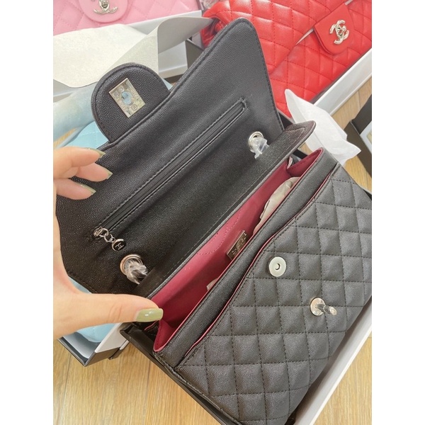 Túi chaneoo da sần size 25