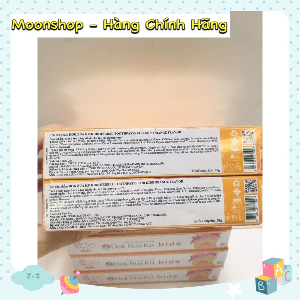 Chính hãng - Kem đánh răng trẻ em Dokbuaku Thái Lan hương trái cây  - Cho bé từ 2 tuổi