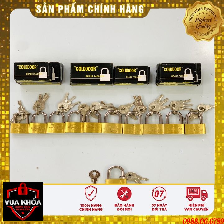 Khóa vali 2P và 2,5P ⚡FREE SHIP⚡gang mạ đồngcó 3 chìa khóa-Vòng ổ khóa bằng kim loại ( thép không rỉ ) - siêu chắc chắn