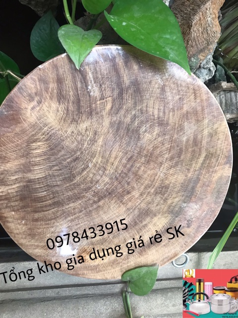 Thớt gỗ nghiến tròn không tâm đường kính 30-32 dày 3-3,5 cm băm thái chặt thoải mái( ĐỒ GIA DỤNG SK)