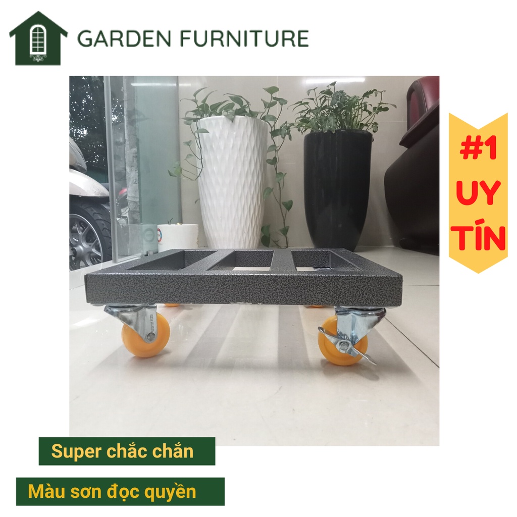 Kệ để cây cảnh có bánh xe, đế để chậu cây có bánh xe, di chuyển dễ dàng văn phòng, tiện lợi di dời khi có chậu cây lớn