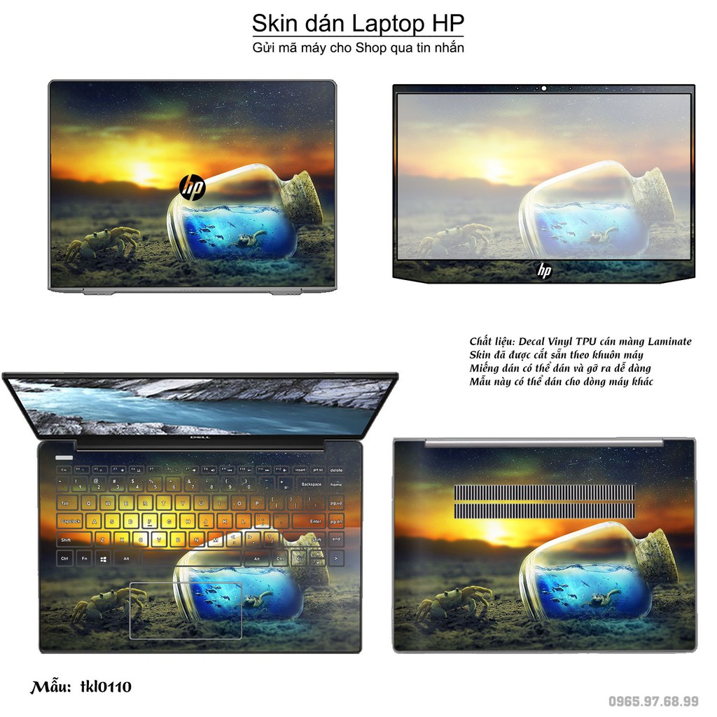 Skin dán Laptop HP in hình thiết kế _nhiều mẫu 2 (inbox mã máy cho Shop)