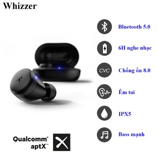 Tai nghe không dây APTX Whizzer Coopbuds C3, Bluetooth 5.0, Chip Qualcomm QCC3020, Chống nước IPX5