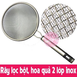 Rây lọc bột cháo , củ quả / Lọc cua 2 lớp cán inox