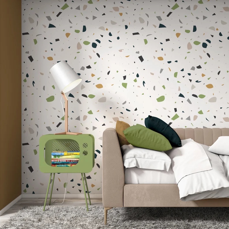 Tấm decal Terrazzo trang trí phòng ngủ - Trang trí nhà cửa nhiều kích thước - Citydecor