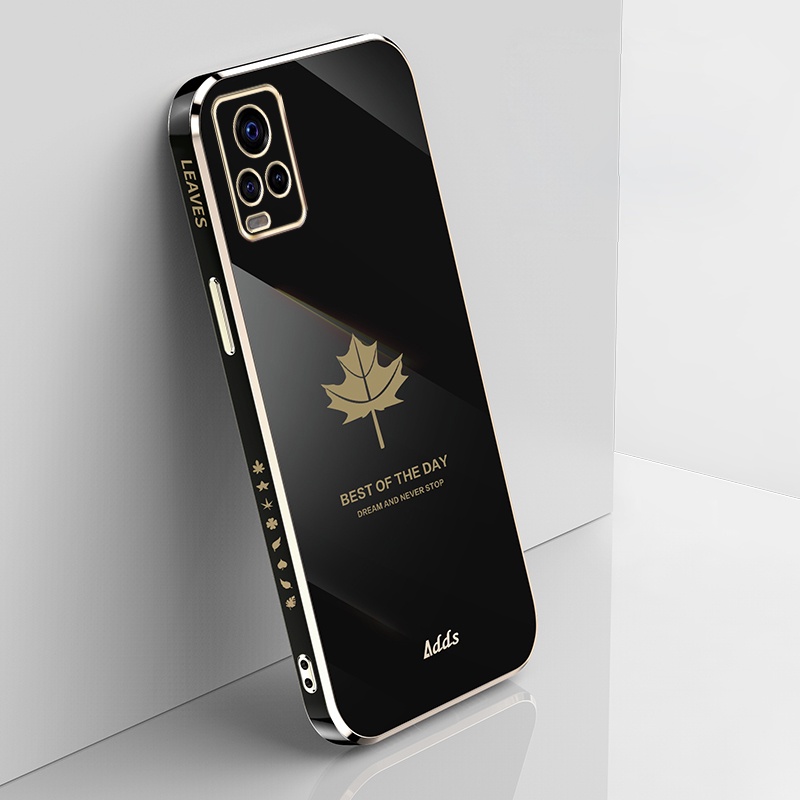 Ốp điện thoại KOOSUK dẻo mạ bóng in họa tiết lá phong thời trang cho POCO F4 POCOPHONE F4 GT