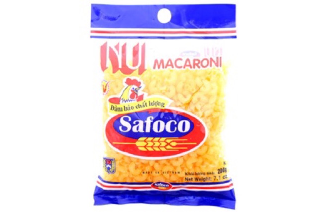 Nui Safoco gói 200g ( nui ống, nui sò, nui sao)