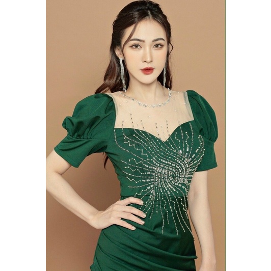 SIZE>70KG ĐẦM DẠ HỘI KẾT ĐÁ LỐC XOÁY