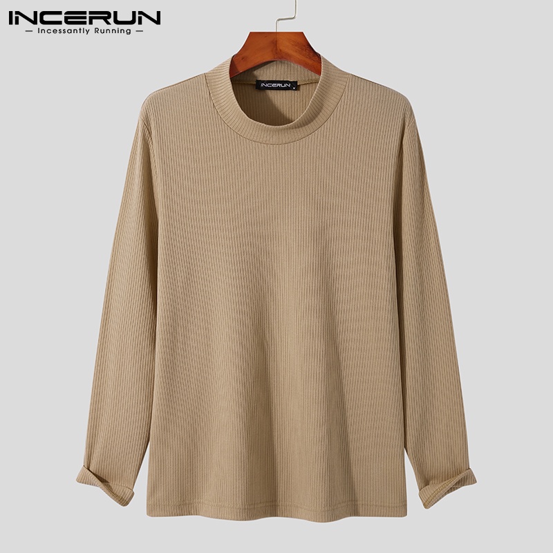 Áo Incerun tay dài cổ cao 4 màu cho nam