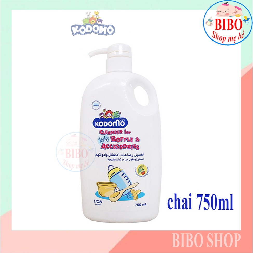 Combo Nước Rửa Bình Sữa Kodomo Rửa Rau Củ Và Phụ Kiện, An Toàn Cho Bé 700Ml Dạng Túi và Chai 750ml