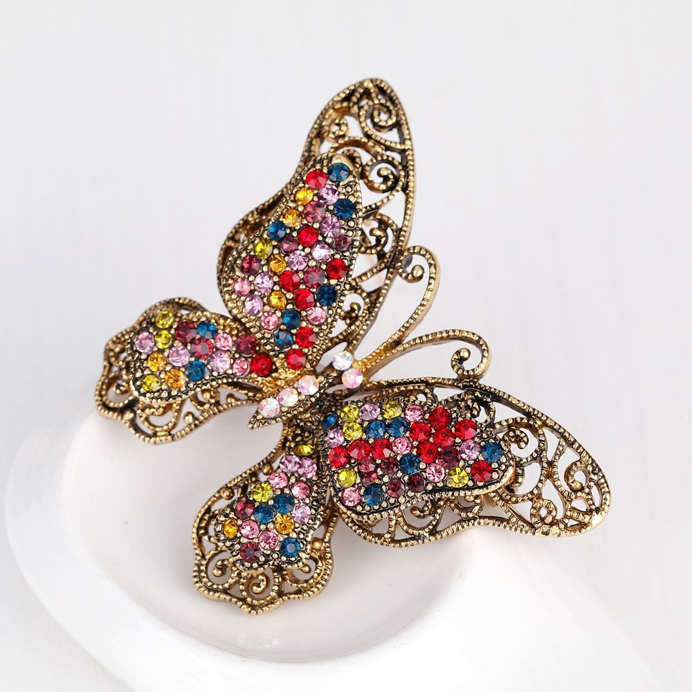 Trâm cài kim loại hình côn trùng đính đá dành cho mẹ và bé