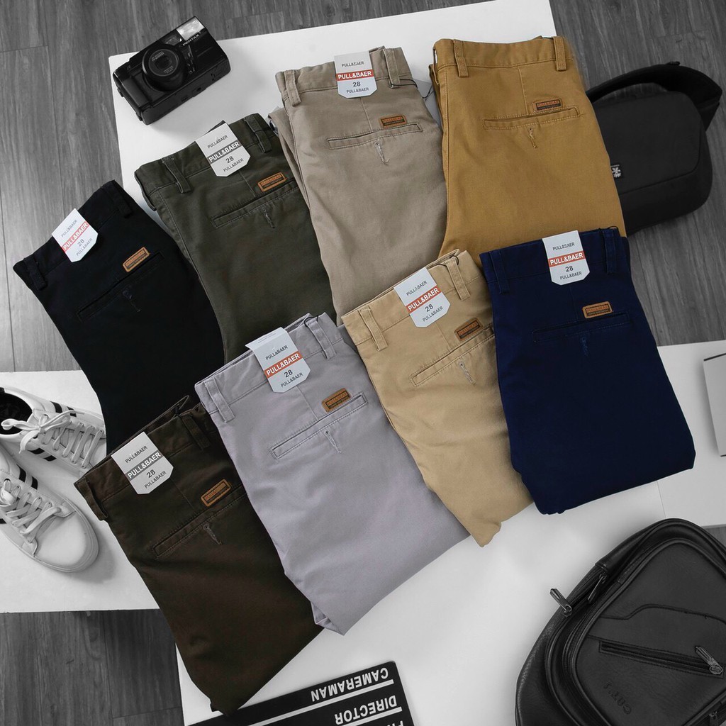 Quần Kaki Nam Cao Cấp Pull & Bear