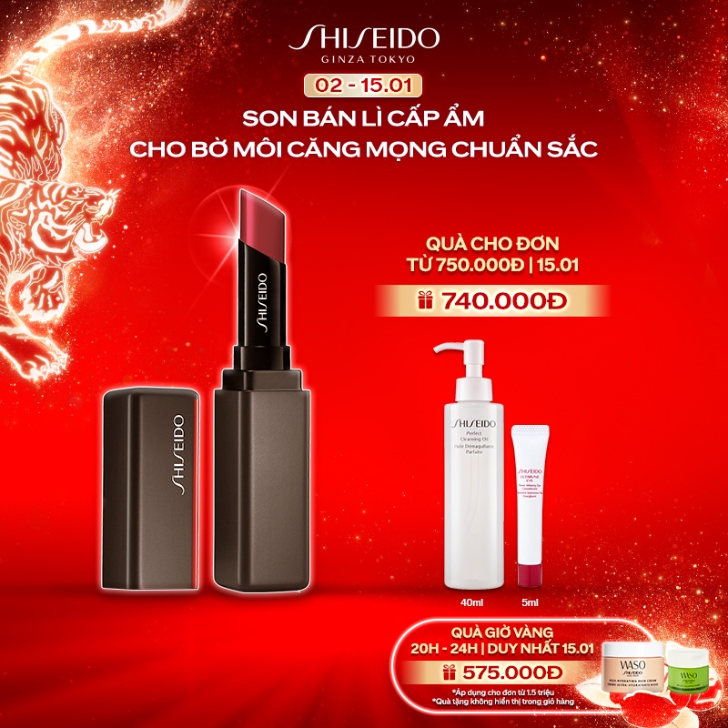 [Mã COSSD5 giảm 10% đơn 600K] Son bán lì Shiseido VisionairyGel Lipstick 1.6g