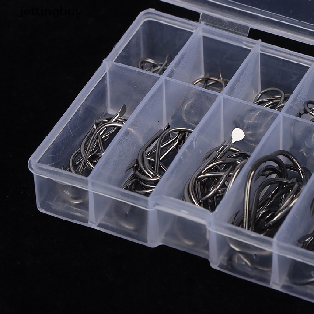 Hộp 100 lưỡi câu cá JETTING bằng thép cacbon mềm