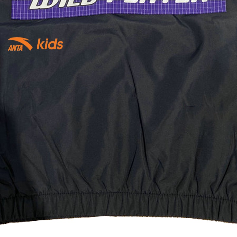 Áo khoác bé trai phối màu thời trang Anta Kids 352138650 chất gió mỏng, dáng hoodie