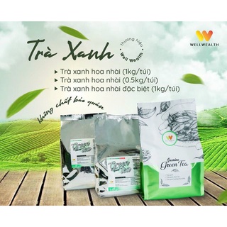 Trà xanh ướp hoa nhài 1kg Well Wealth Hoa Nhài trà cực thơm, phù hợp pha trà sữa, trà trái cây