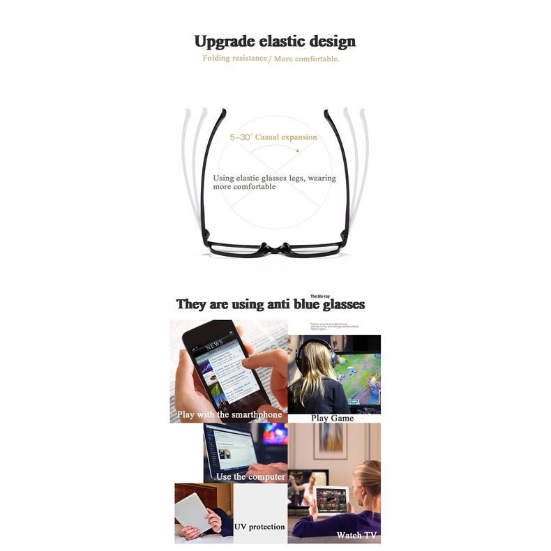 Mắt kính ZEliN TR90 1828 retro chống ánh sáng xanh xem máy tính cho học sinh