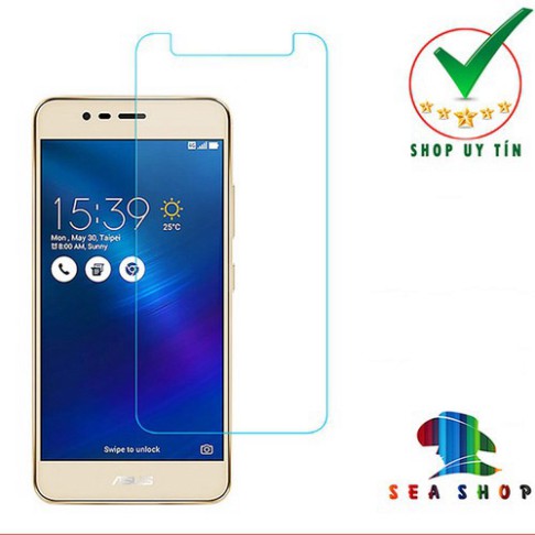 Kính cường lực Asus Zenfone 3 ZE520KL 5.2inch Kính trong suốt mài cạnh tặng kèm khăn lau. [FERR SHIP]