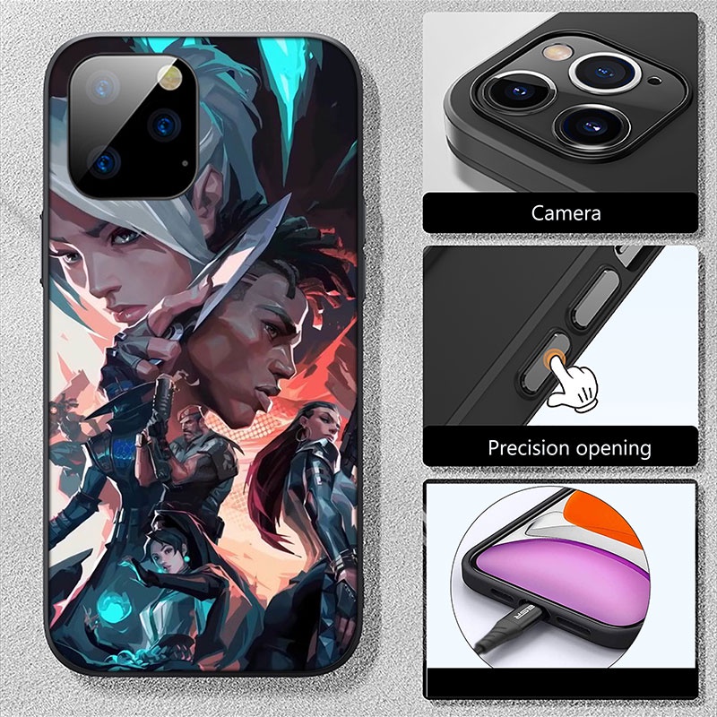 Ốp Điện Thoại Silicon Dẻo In Hình FO93 Valorant Cho iPhone 5 5S 6 6S 7 8 11 Pro Max Plus SE XR