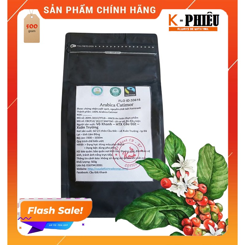 [Phân phối chính hãng] Cà phê Arabica Catimor- VÕ KHANH CẦU ĐẤT túi 500gr | BigBuy360 - bigbuy360.vn