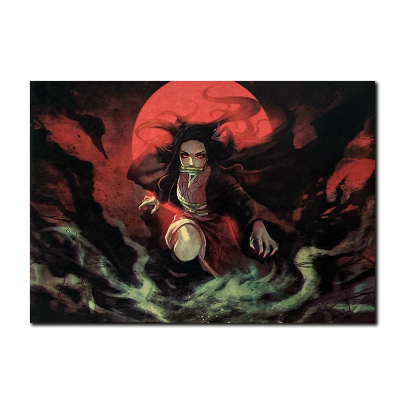 Poster Giấy A2452] Demon Slayer 09 Phong Cách Cổ Điển Dùng Để Trang Trí Quán Cà Phê