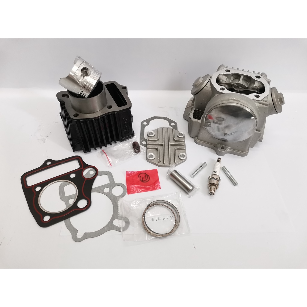 Full bộ đầu bò+lòng hơi cub 50 trái 47 hơi 70cc dài 63 gắn được nhiều dòng xe 50cc