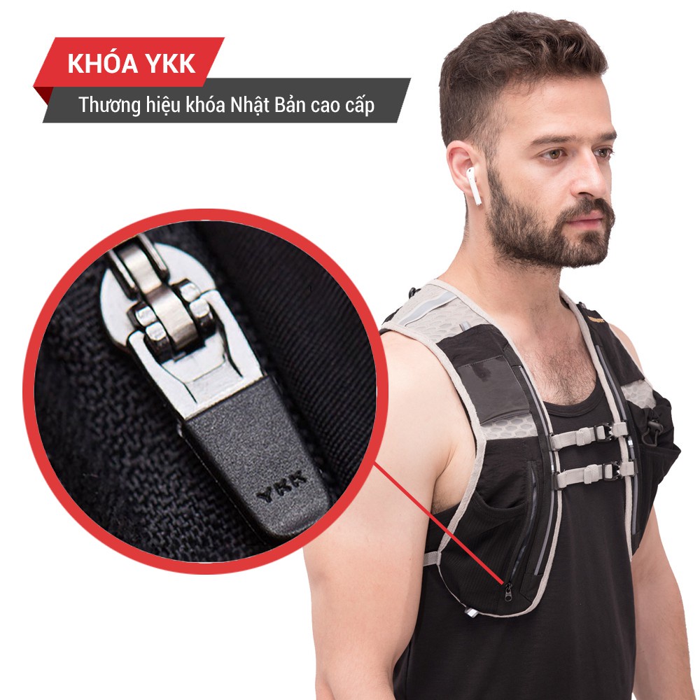 Vest nước, balo chạy bộ GoodFit GF301RV đa năng tiện lợi