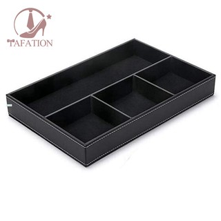 Khay da PU để bàn 4 ngăn đựng đồ gọn gàng tiện lợi cho văn phòng