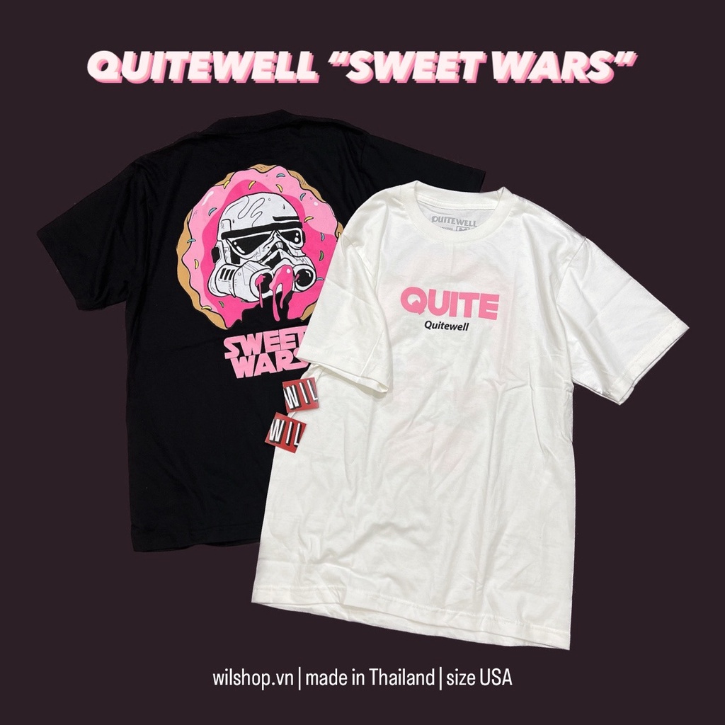 QUITEWELL TEE - ROSE & SWEET WARS - ÁO UNISEX SIZE USA