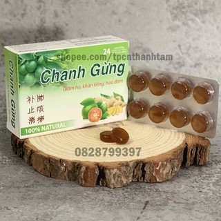 Kẹo ngậm CHANH GỪNG giảm ho, khan tiếng, ho có đờm - HỘP 24 viên