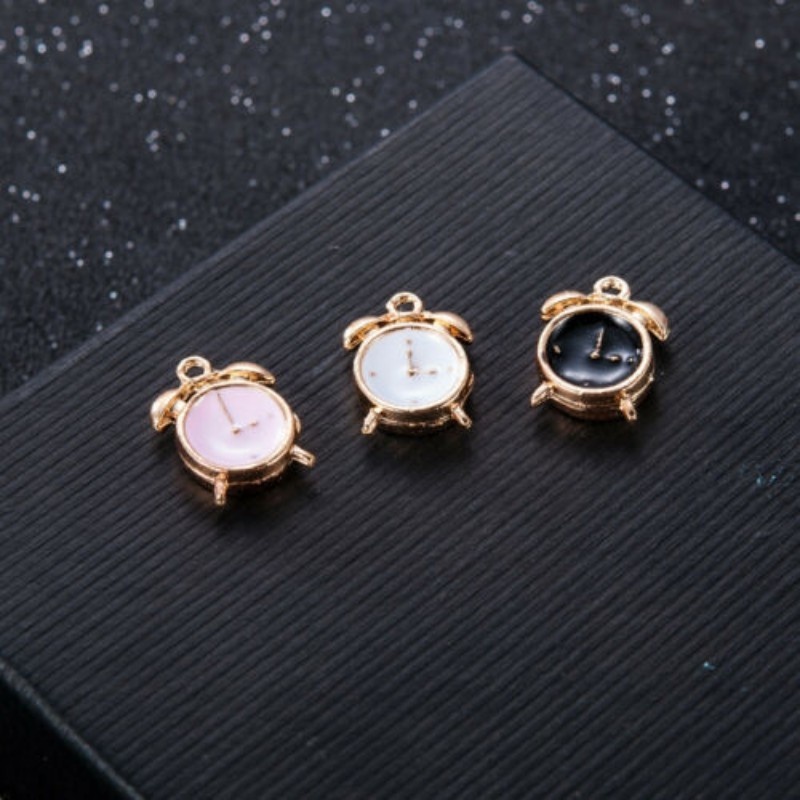Set 10 Đồng Hồ Báo Thức Dầu Nhỏ Kiểu Cổ Điển Dùng Làm Trang Sức DIY