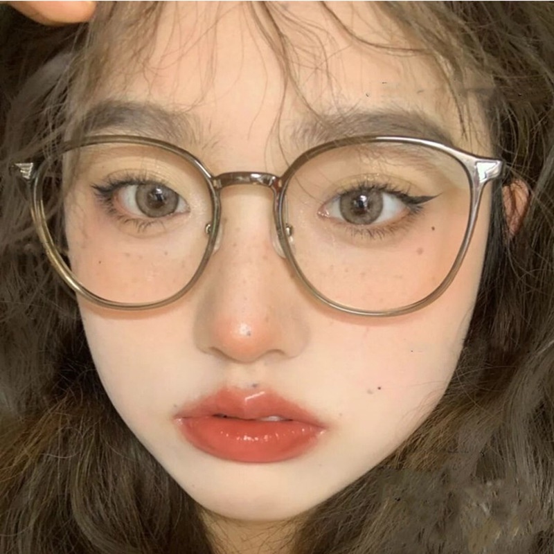 Mắt Kính Gọng Tròn Chống Ánh Sáng Xanh Thời Trang Hàn Quốc Cổ Điển