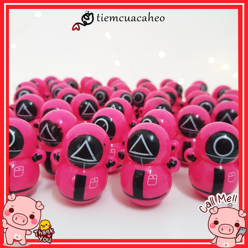 Con Lật Đật mini Squid Game Trò chơi con mực, Doremon, Minions, Pingu, đồ chơi, quà tặng cho bé hot Trend