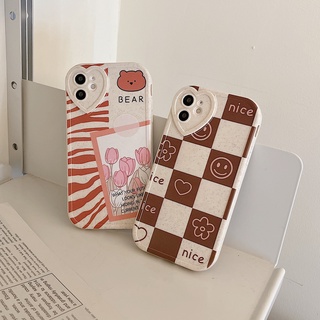 Ốp Điện Thoại Hình Hoa Tulip/Mặt Cười Thời Trang Cho IPhone 6 6S 7 8 Plus SE 2020 X XR XS Max 11 12 13 Pro Max