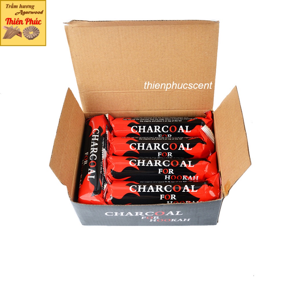 Than hoạt tính đốt trầm / Than đốt trầm hương xông nhà dạng viên nén sạch mồi nhanh, cháy lâu, cháy đều, khử mùi