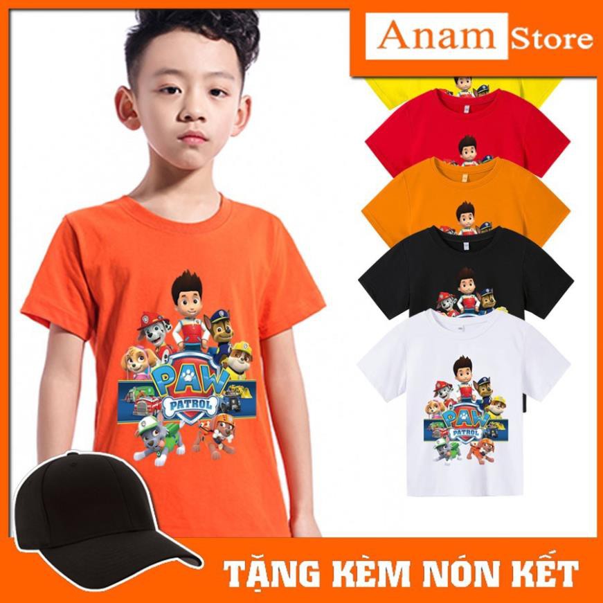 (Tặng kèm nón kết) Áo thun trẻ em in hình Đội Chó Cứu hộ - Có size người lớn, Anam Store