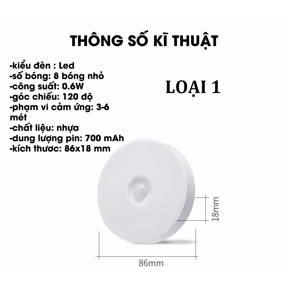 Đèn ngủ cảm biến thông minh tự động tắt bật cảm biến theo chuyển động cơ thể không dây