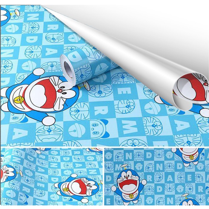 Miếng Dán Tường Trang Trí Phòng Khách / Phòng Ngủ Hình Doraemon Dễ Thương