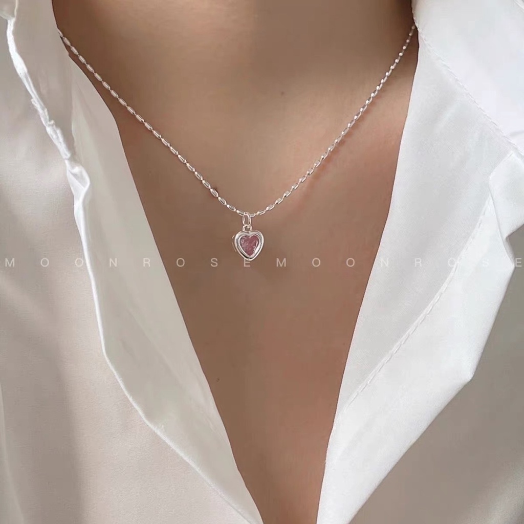 Vòng cổ Hợp Kim Mặt Trái Tim Đính Đá Thời Trang