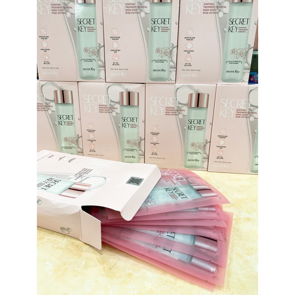 Mặt Nạ Dưỡng Ẩm Sáng Da Secret Key Starting Treatment Essential Mask Rose Edition