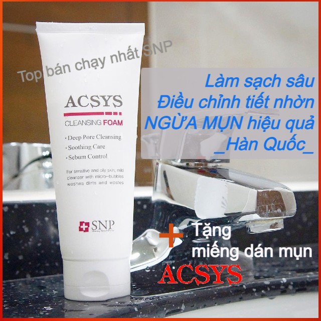 Sữa Rửa Mặt Da Mụn SNP ACSYS Sạch nhờn ngừa mụn